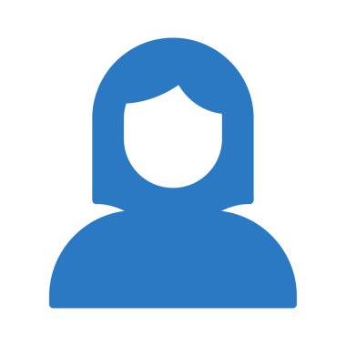 kadın glif renk vektör simgesi