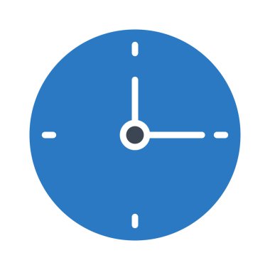 Saat glif simge renk vektör