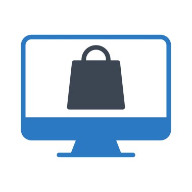 Alışveriş glif renk vektör simgesi