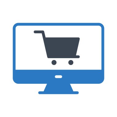 çevrimiçi glyph renk vektör simgesi