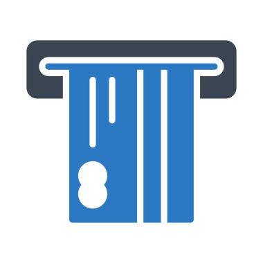 ATM kabartma renk vektörü simgesi