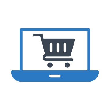 çevrimiçi glyph renk vektör simgesi