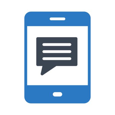 mesaj glyph renk vektör simgesi