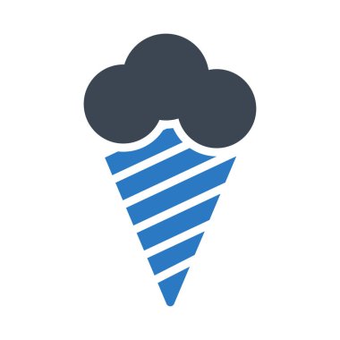 dondurma glif renk vektör simgesi