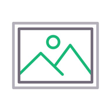 fotoğraf renk çizgi vektör simgesi