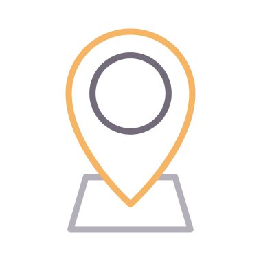 GPS colour line vector icon