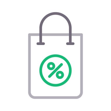 Alışveriş renk çizgi vektör simgesi