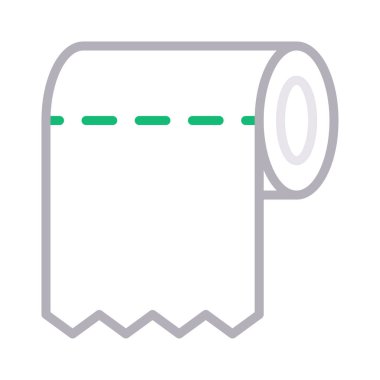 rulo renk çizgi vektör simgesi