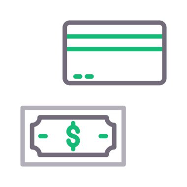 kart renk çizgisi vektör simgesi