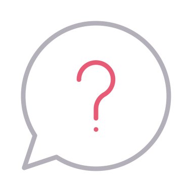 soru renk çizgisi vektör simgesi