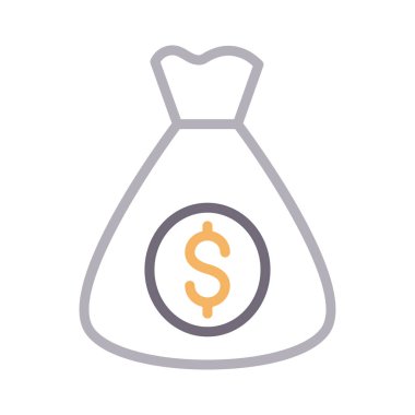 çanta renk çizgi vektör simgesi