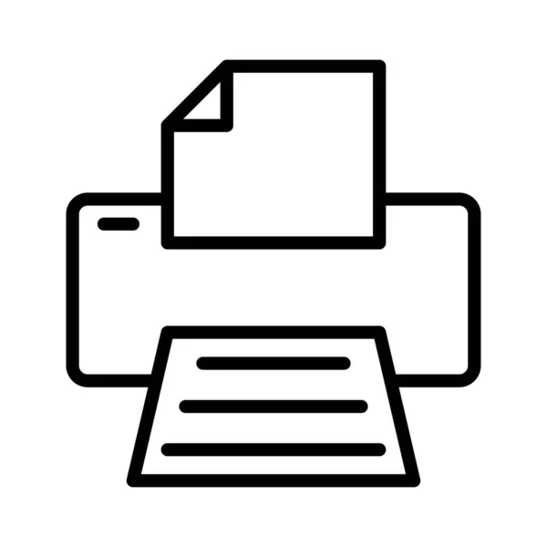 Fax Línea Delgada Vector Icono — Archivo Imágenes Vectoriales