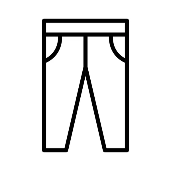 Pantalón Delgada Línea Vector Icono — Vector de stock