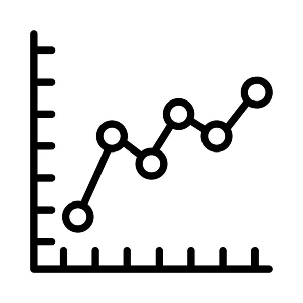 Graphique Mince Ligne Vectorielle Icône — Image vectorielle