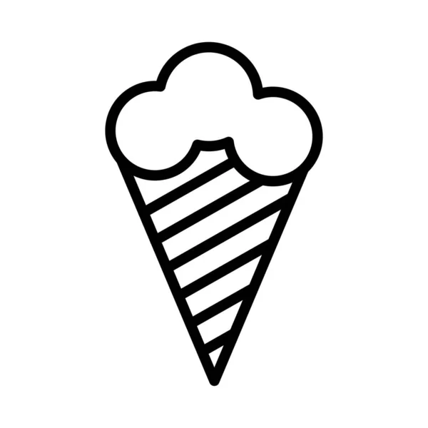 冰淇淋细线矢量图标 — 图库矢量图片