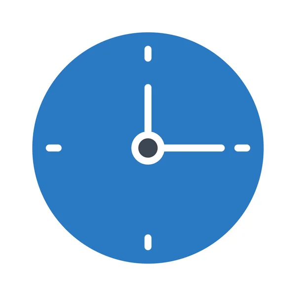 Reloj Glifo Color Vector Icono — Vector de stock