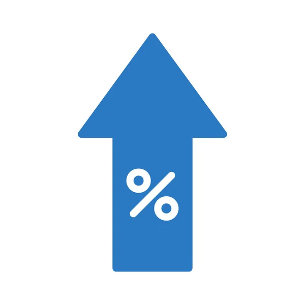 Aumentar Ícone Vetor Cor Glifo —  Vetores de Stock