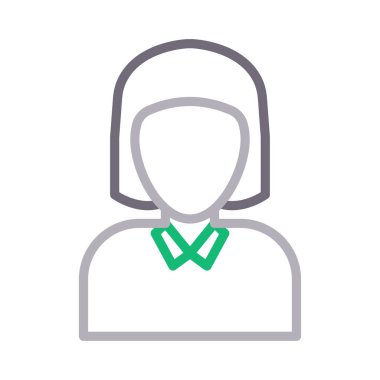 kadın renk çizgisi vektör simgesi