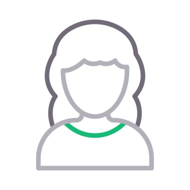 avatar renk çizgisi vektör simgesi