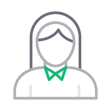 hat kız vektör simge