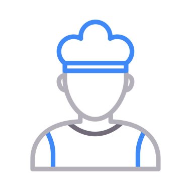 yemek renk çizgisi vektör simgesi