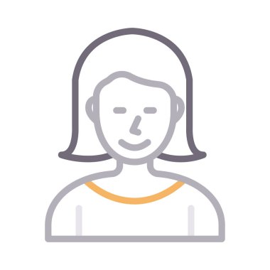 kadın renk çizgisi vektör simgesi