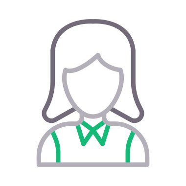 kadın renk çizgisi vektör simgesi