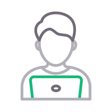 çalışan renk çizgisi vektör simgesi