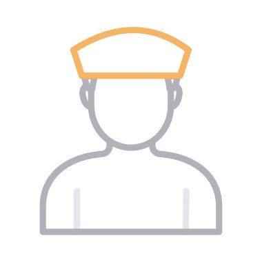 avatar renk çizgisi vektör simgesi