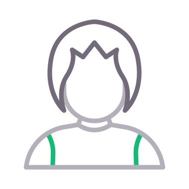 bayan renk çizgisi vektör simgesi