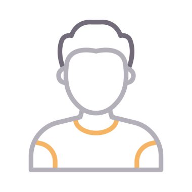 man renk çizgisi vektör simgesi