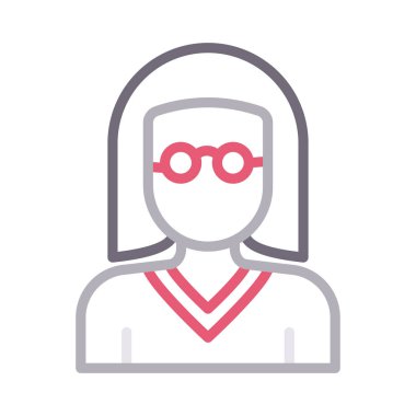 kadın renk çizgisi vektör simgesi