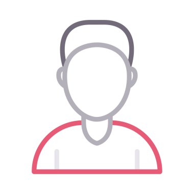 erkek renk çizgisi vektör simgesi