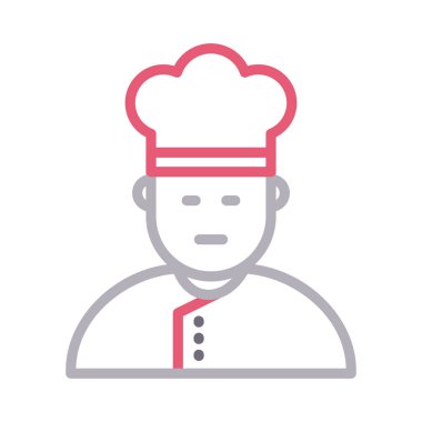 yemek renk çizgisi vektör simgesi