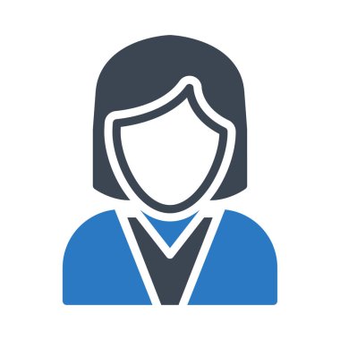 kadın glyph renk vektör simgesi