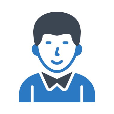 avatar glyph renk vektör simgesi