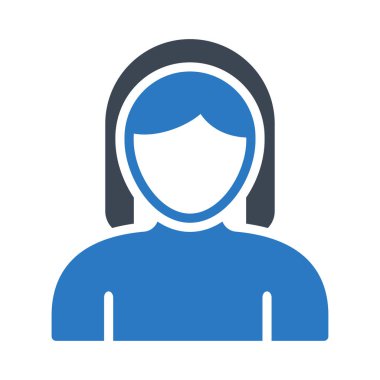 kadın glyph renk vektör simgesi