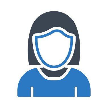 Lady Glyph renk vektörü simgesi