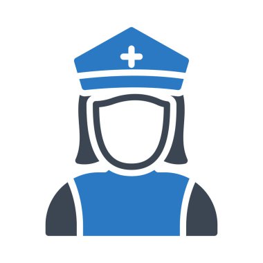 Memur Glyph renk vektörü simgesi