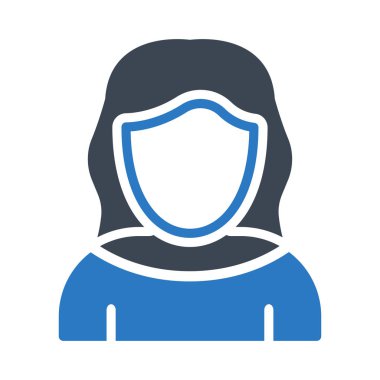 kadın glyph renk vektör simgesi