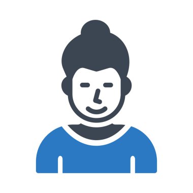 anne glyph renk vektör simgesi