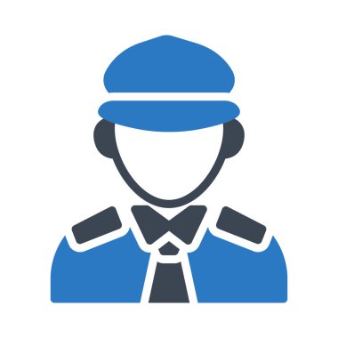 Memur Glyph renk vektörü simgesi