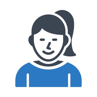 kadın glyph renk vektör simgesi