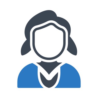 kadın glyph renk vektör simgesi