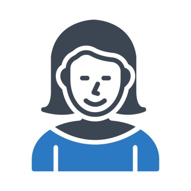 kadın glyph renk vektör simgesi