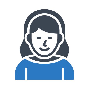 avatar glyph renk vektör simgesi