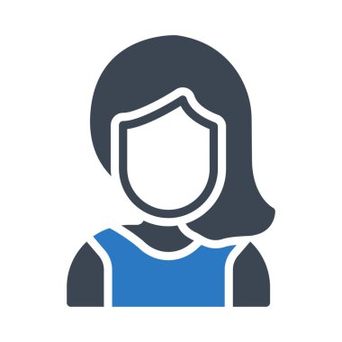 avatar glyph renk vektör simgesi