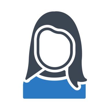 kadın glyph renk vektör simgesi