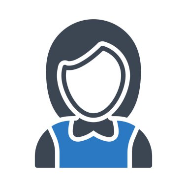 avatar glyph renk vektör simgesi