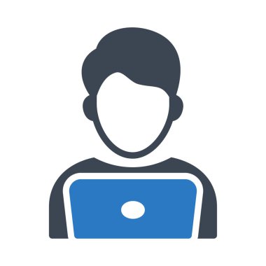 çalışan glyph renk vektör simgesi